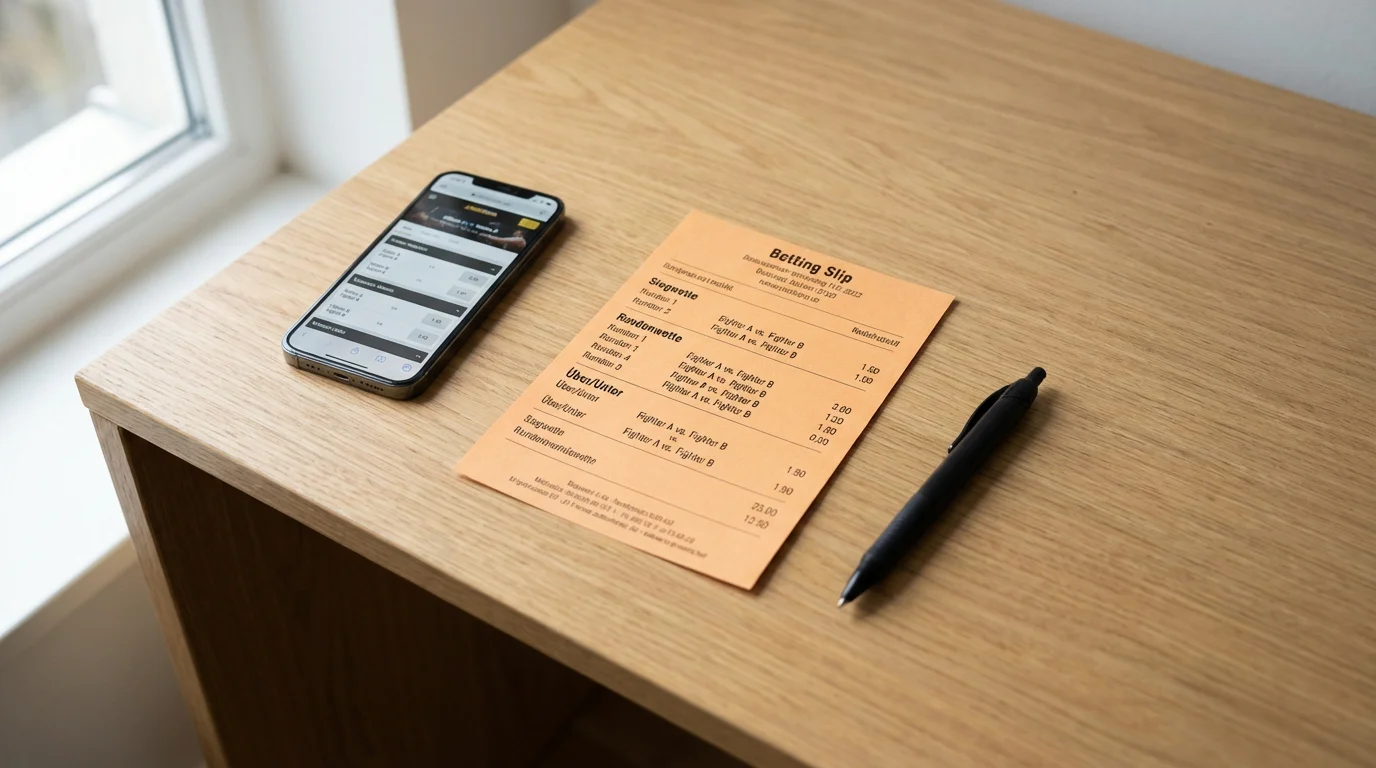 Übersicht der Boxen Wettarten — Siegwette, Rundenwette und Über-Unter-Wetten auf einem Wettschein